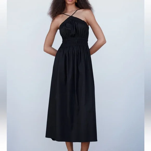 mango black evening dress Long sleeve wedding guest dresses | Elegant formal gowns main image 1